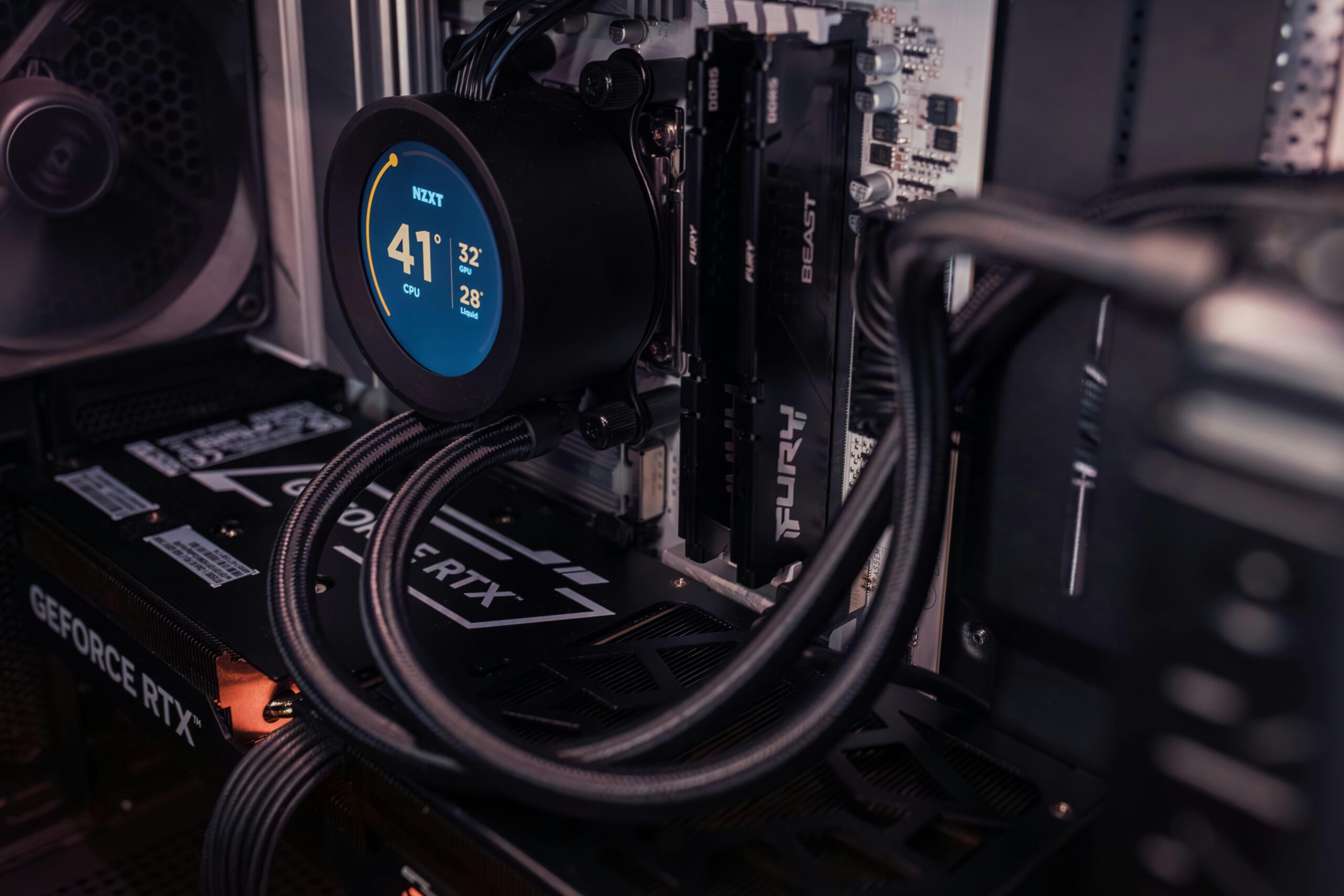 High-performance Corsair gaming PC setup with RGB lighting